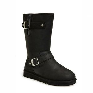 UGG Sutter Sheepskin Moto Boot, Black